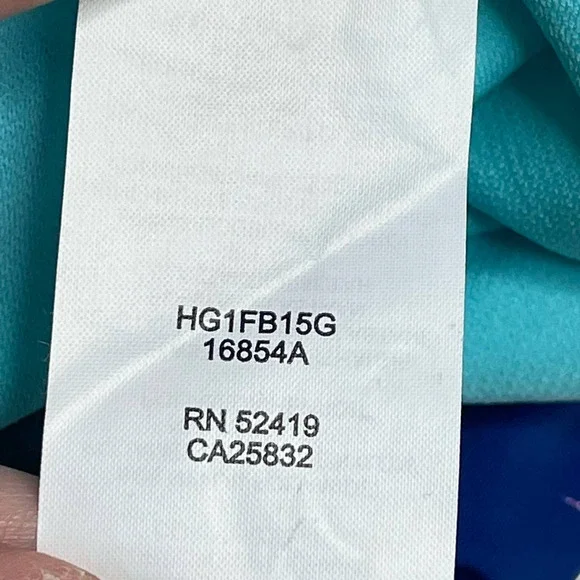 Hobie Seagreen Palm Print Side Tie Bikini Bottom NWT Girls Kids Size 14 - Picture 8 of 8